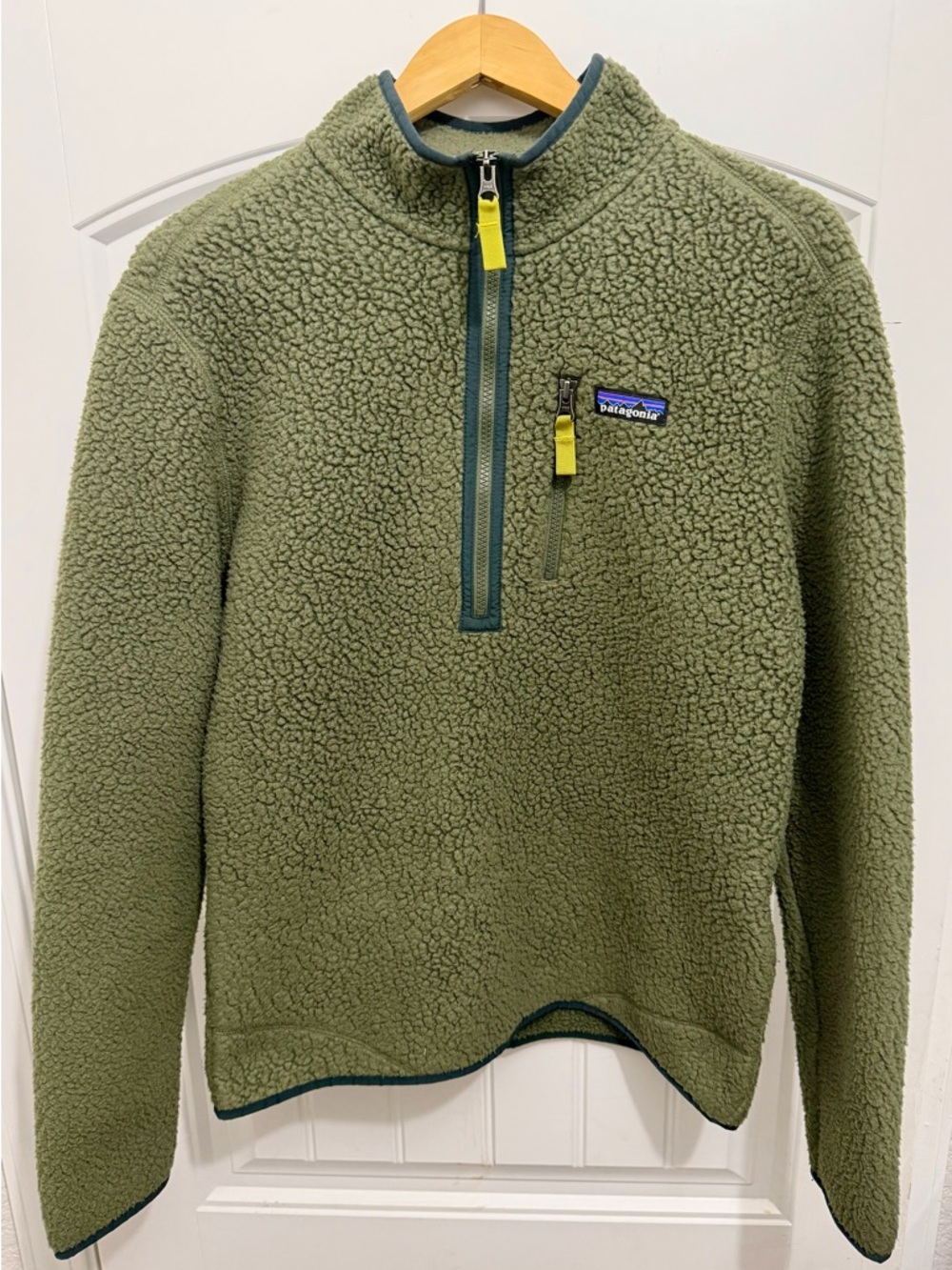 Patagonia Men's Retro Pile Half Zip Fleece Jacket Size Small, Green, 22810